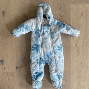 Reima baby snowsuit - dear winter, 6-12 months, blue and white, like new